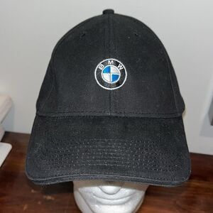 Black BMW lifestyle Racing driving baseball golf hat cap adjustable Velcro